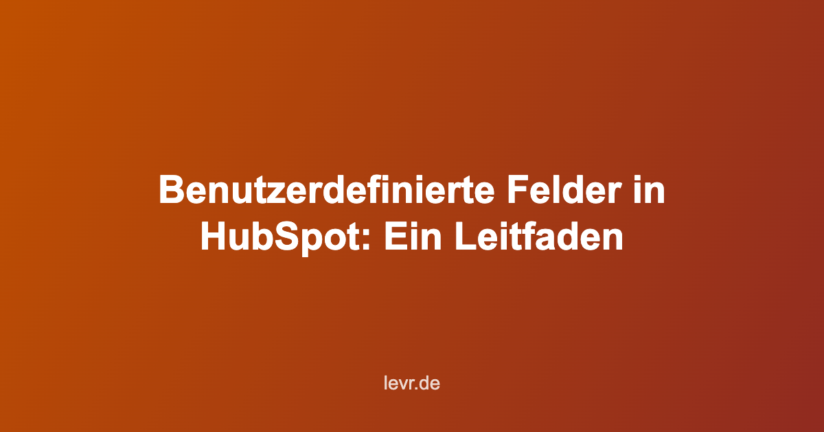 custom objects hubspot