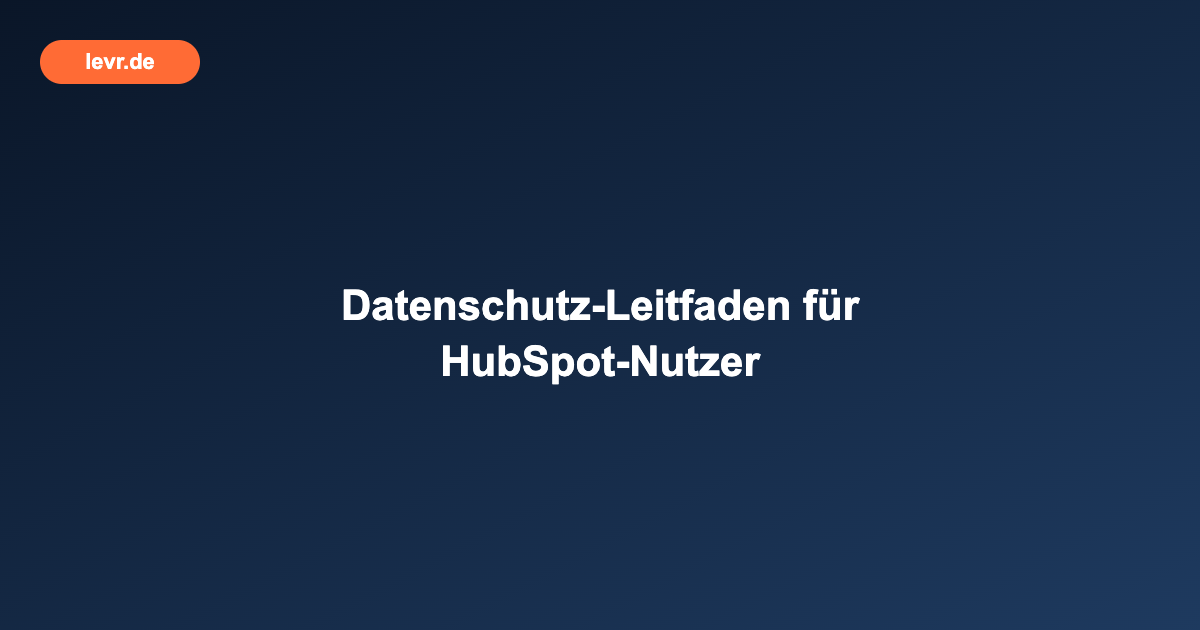 HubSpot Datenschutz