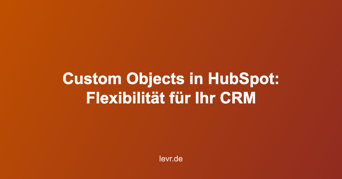 custom object hubspot