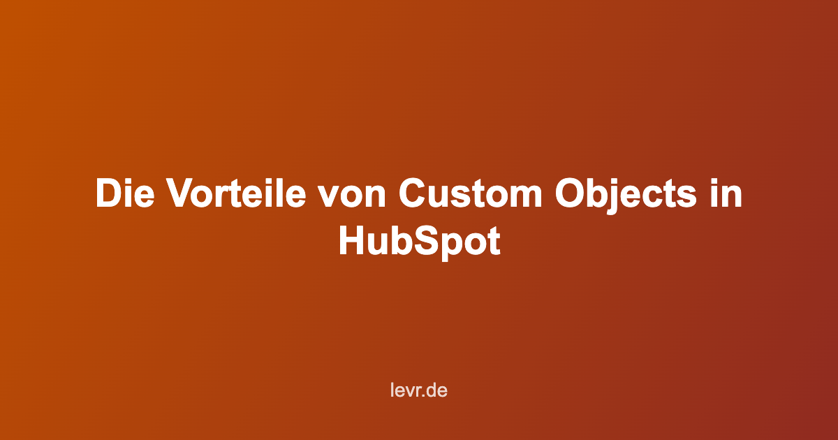 custom objects hubspot