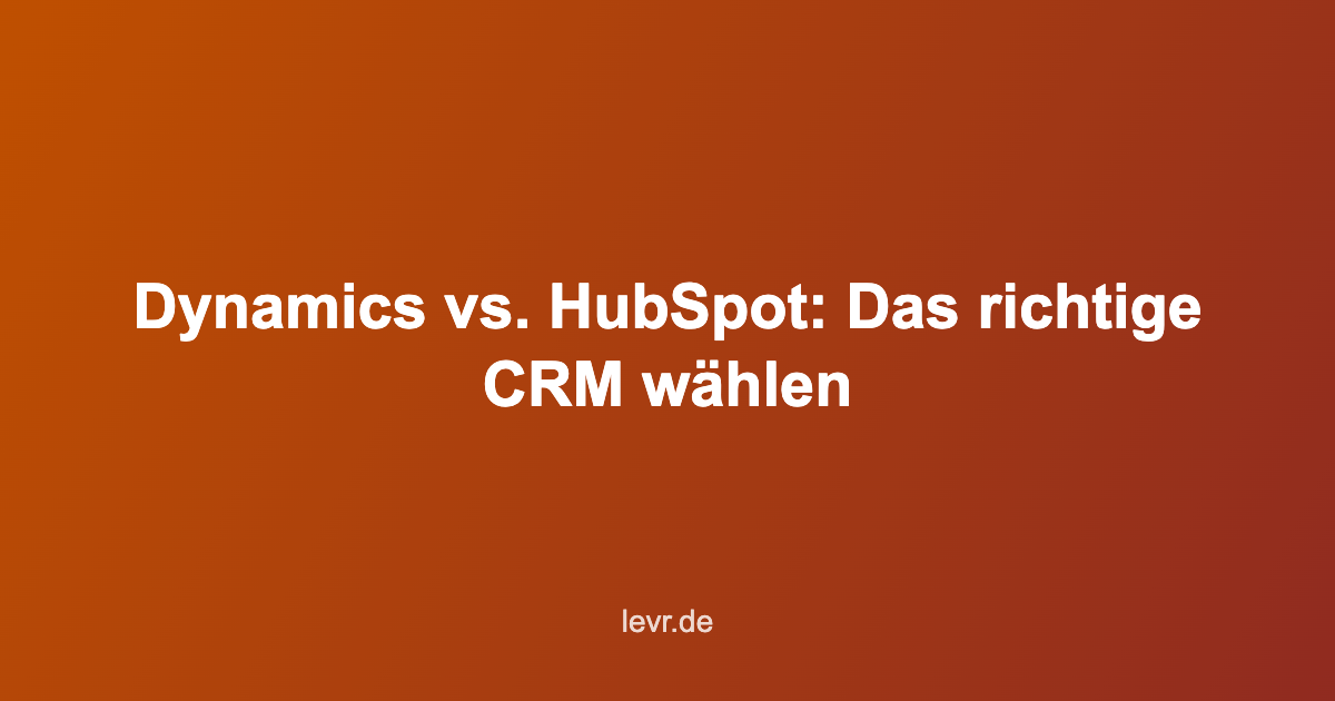 dynamics vs hubspot
