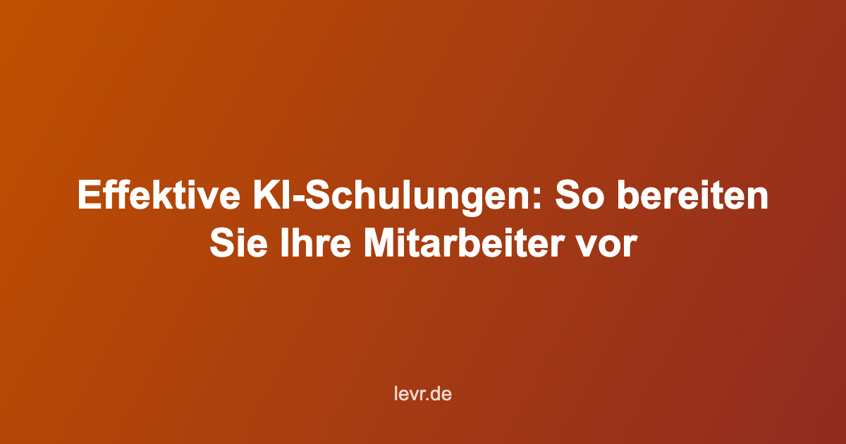 KI Schulung