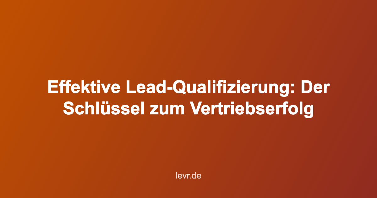 lead qualification