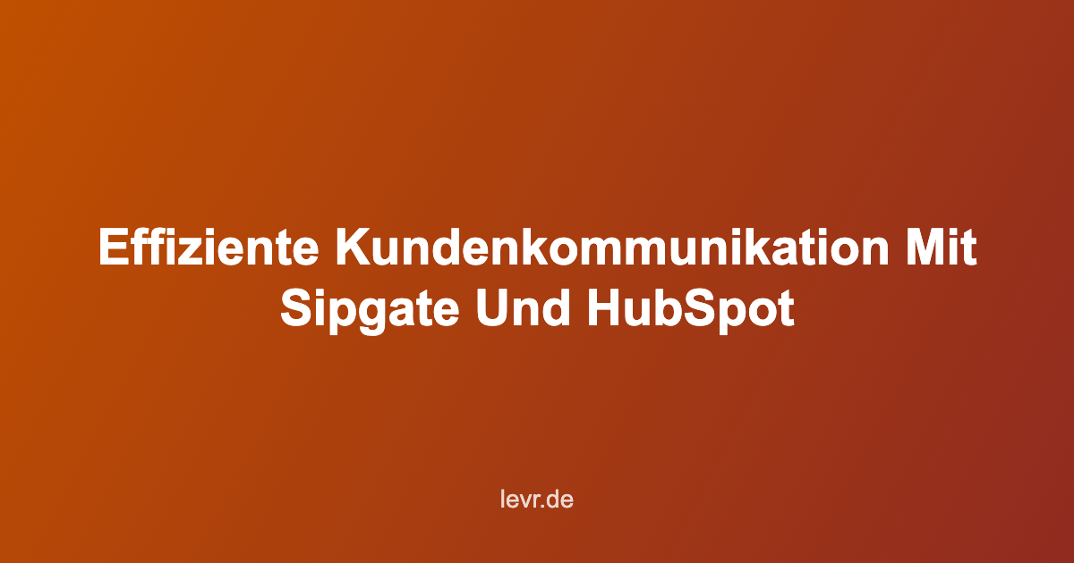 sipgate hubspot