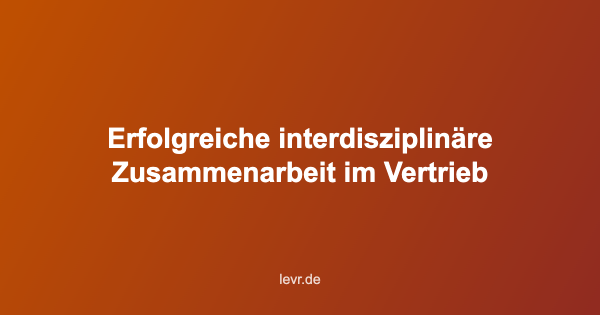 Erfolgreicher Vertrieb