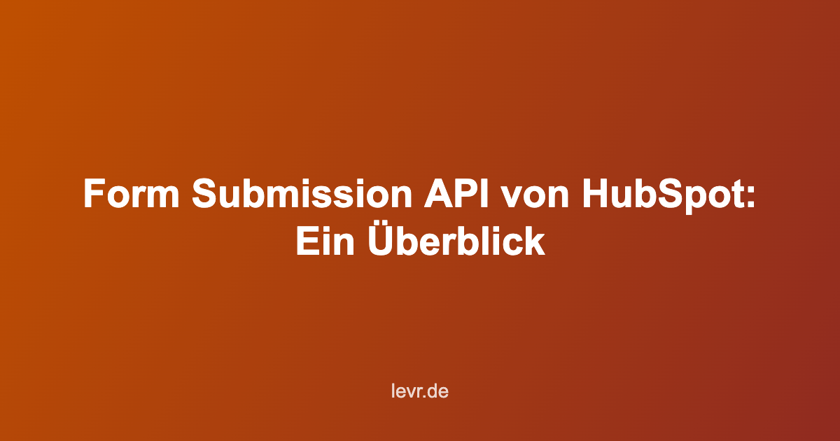 form submission api hubspot