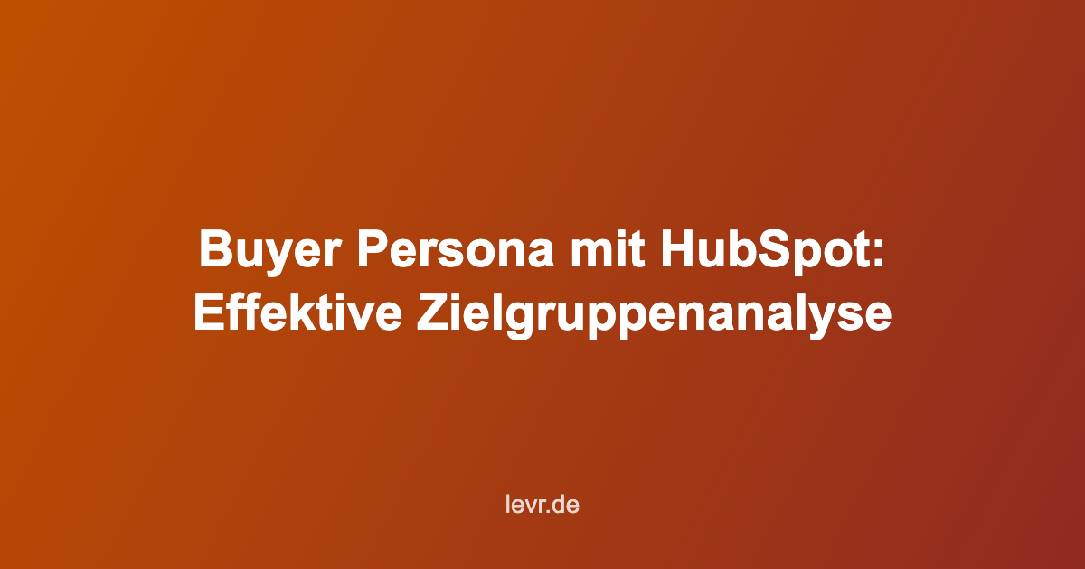 Buyer Persona HubSpot