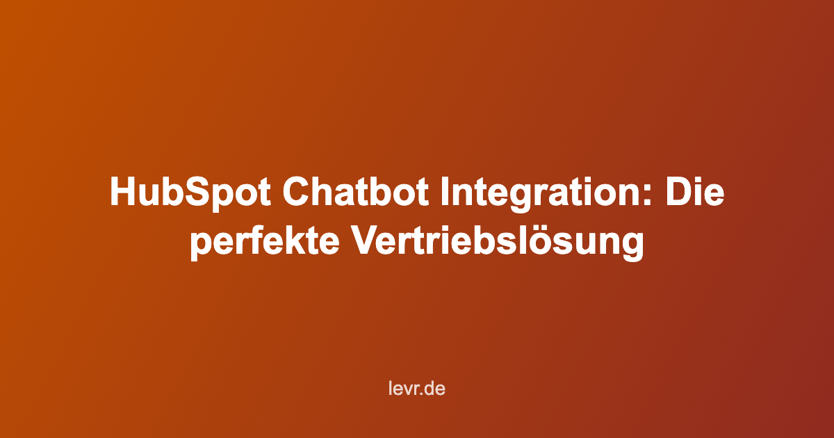 Hubspot Chatbot Integration