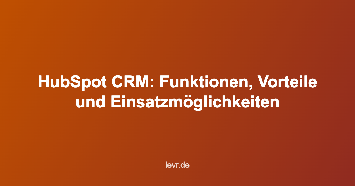 HubSpot CRM