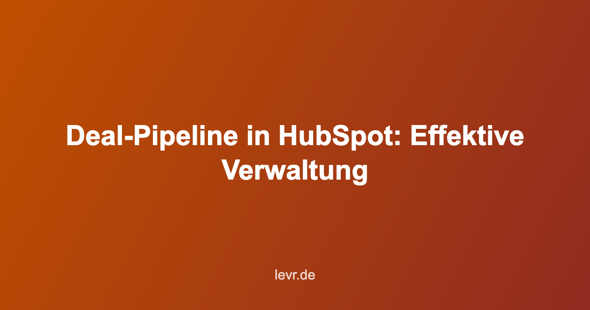 deal pipeline hubspot