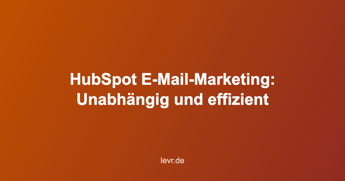 HubSpot E-Mail-Marketing