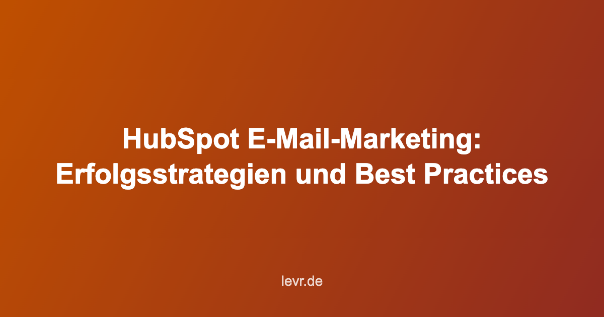 HubSpot E-Mail-Marketing