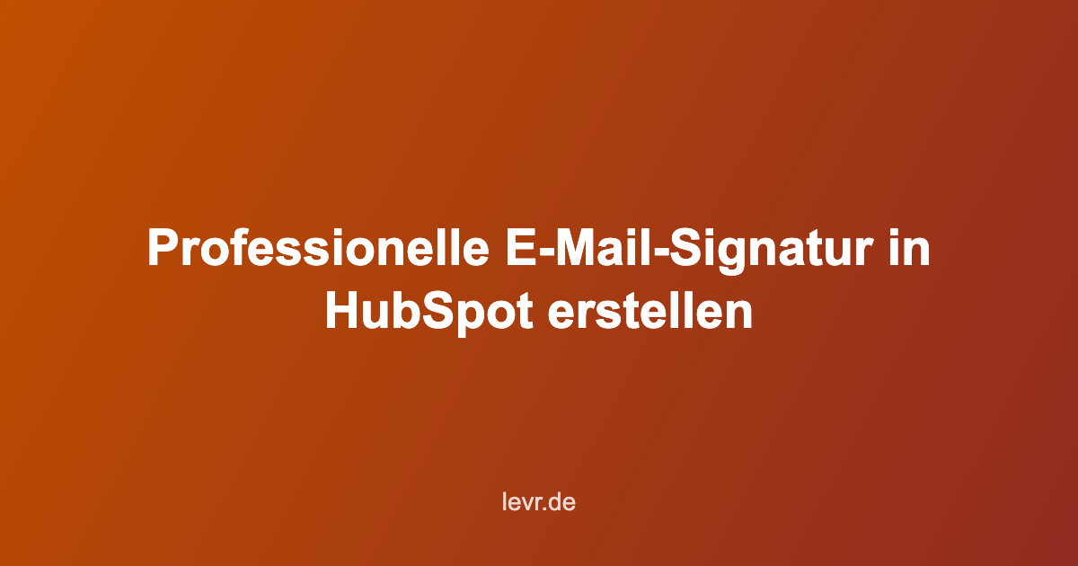 signatur hubspot