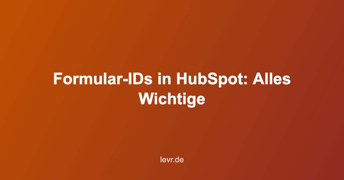 form id hubspot