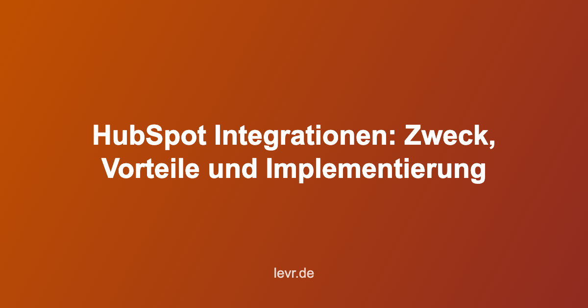 HubSpot-Integrationen