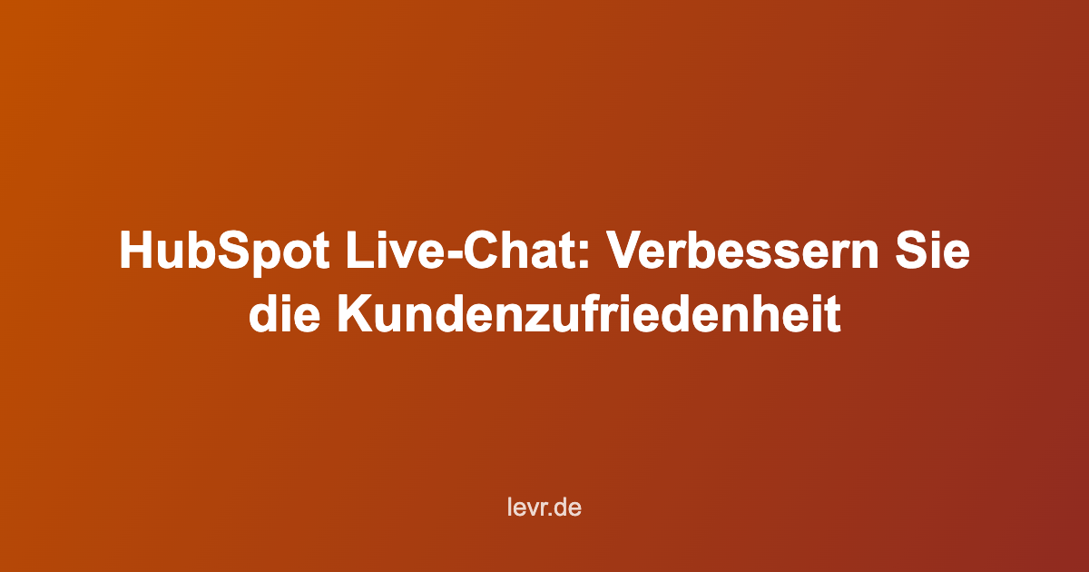 HubSpot Live-Chat