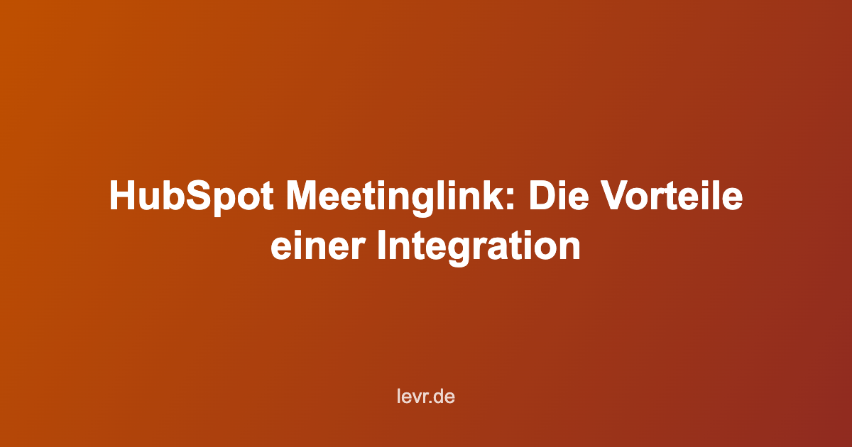Hubspot Meetinglink