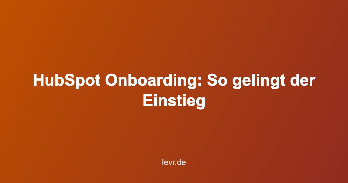 HubSpot Onboarding