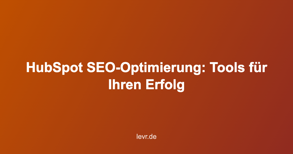 Hubspot SEO-Optimierung