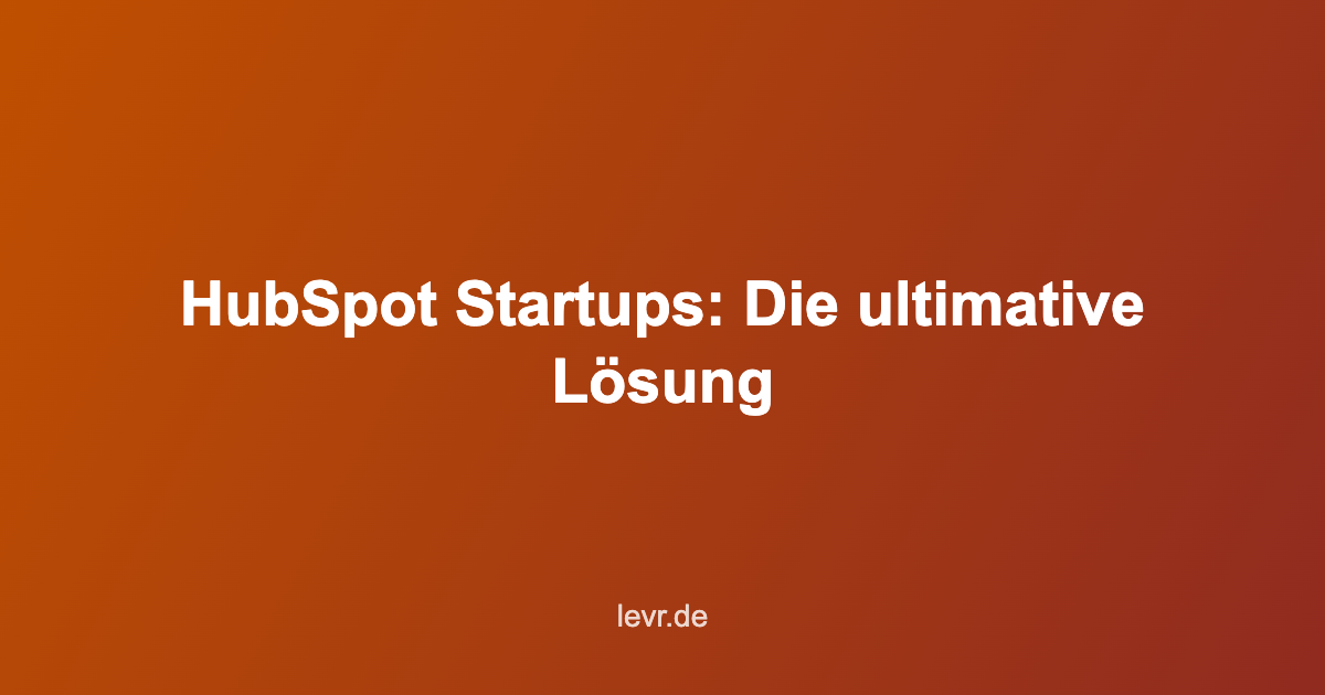 HubSpot Startups