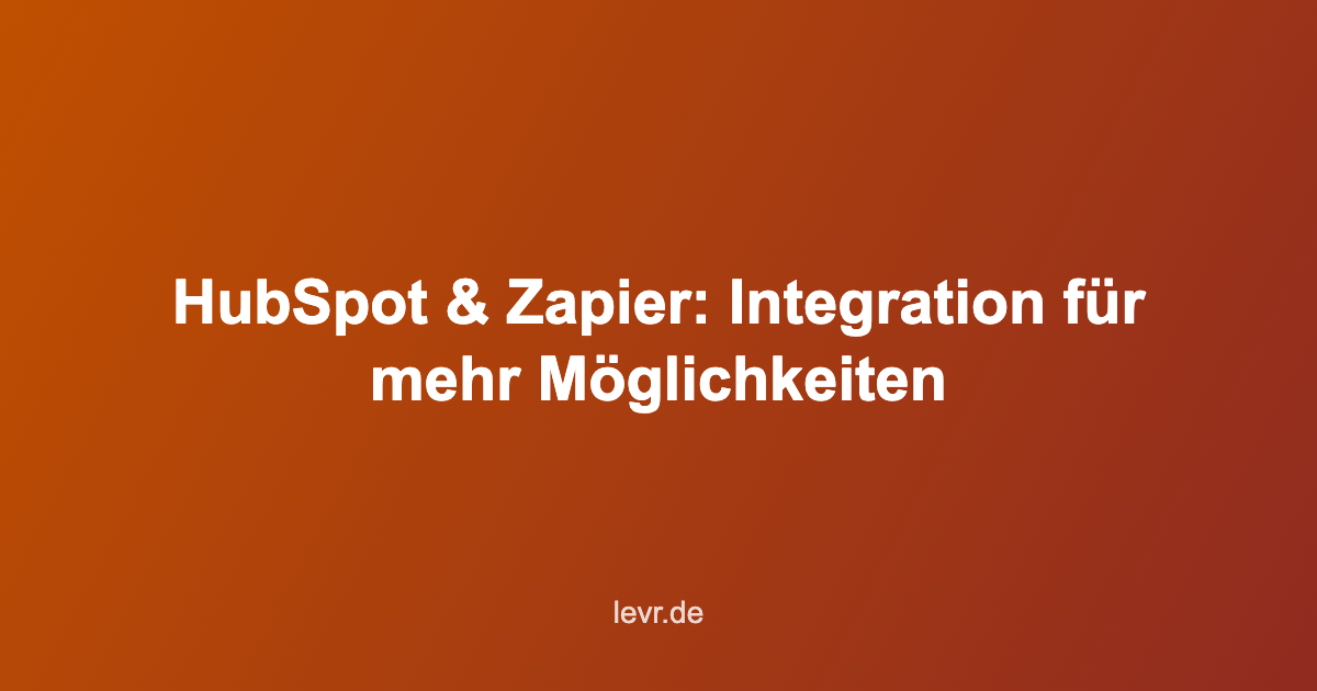 HubSpot Zapier Integration