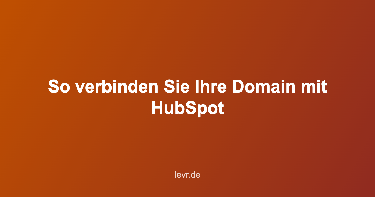 connect domain to hubspot