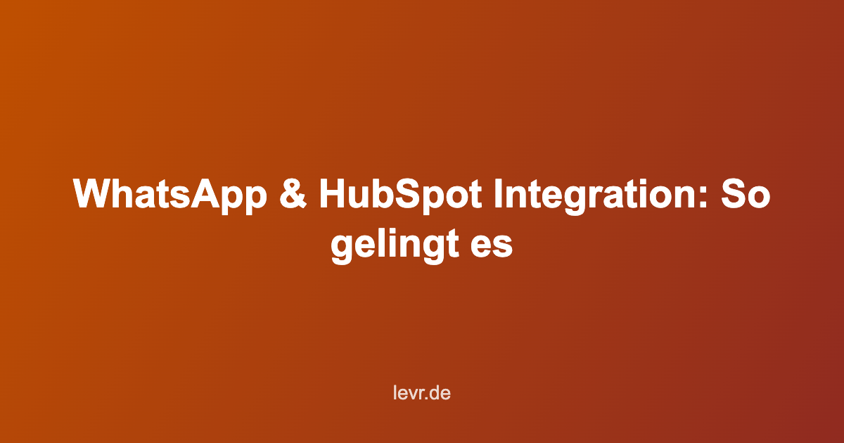 whatsapp hubspot