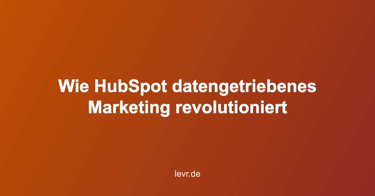 datengetriebenes Marketing