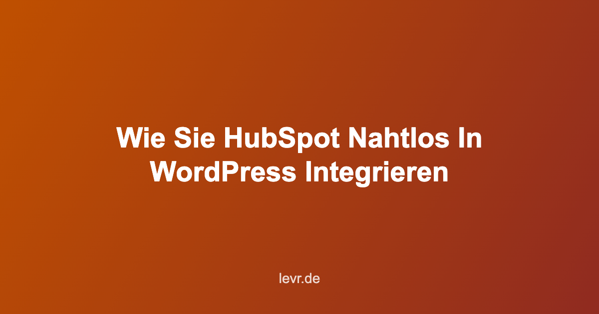 wordpress hubspot